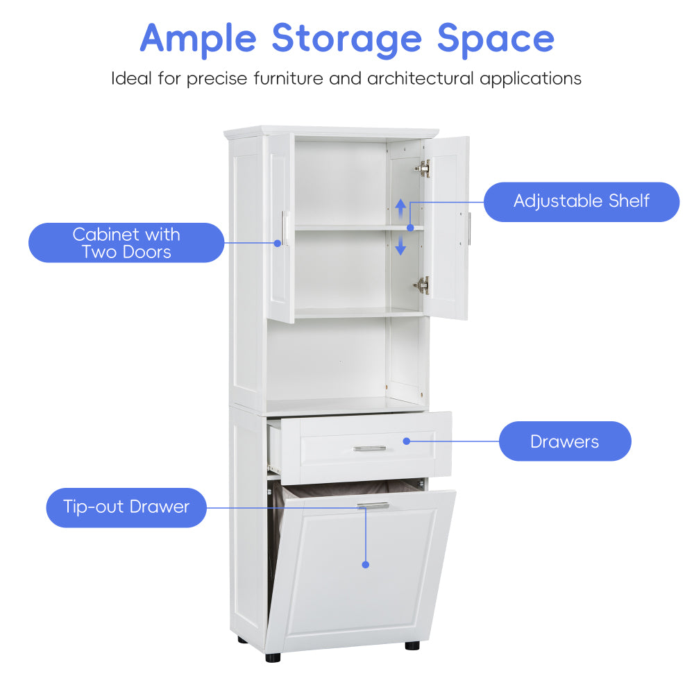 Cherry Bathroom Cabinet (White)