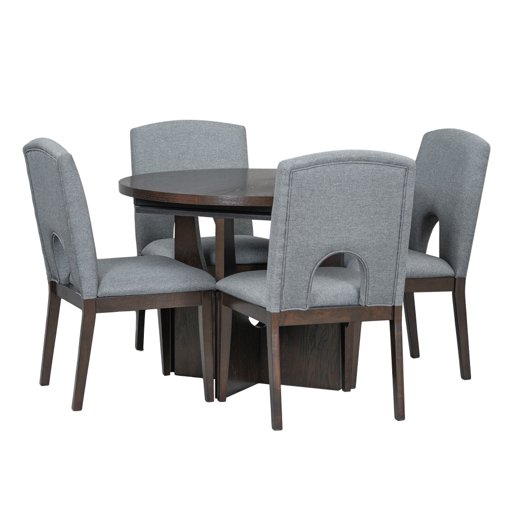 Hanson Dining Set, Set of 5 (Brown)