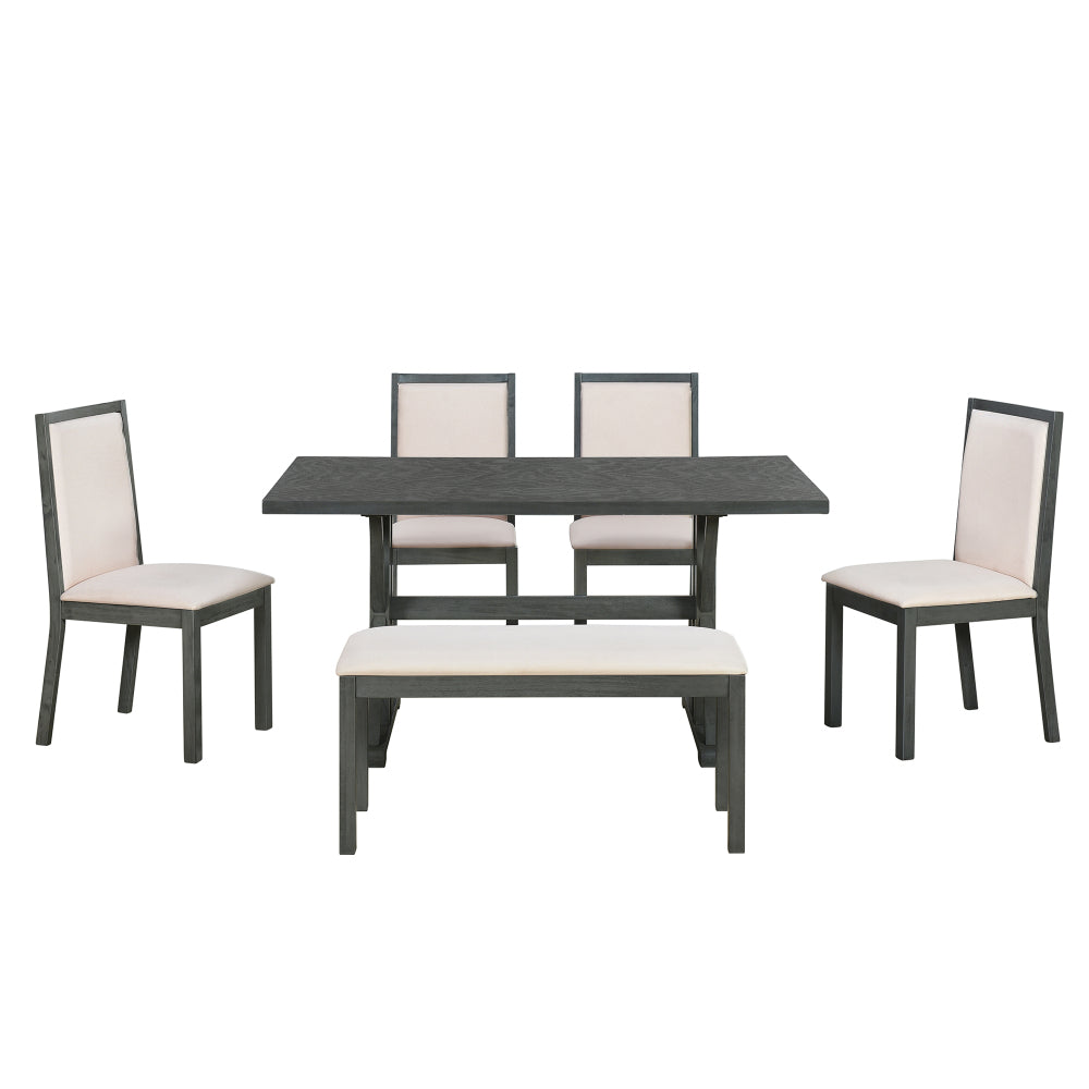 Valencia Dining Set, Set of 6 (Grey)