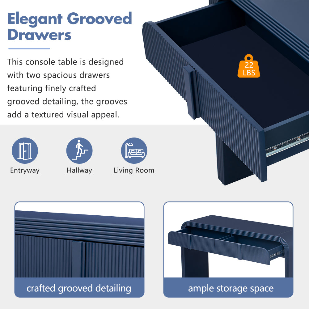 Boyd Accent Table (Navy Blue)
