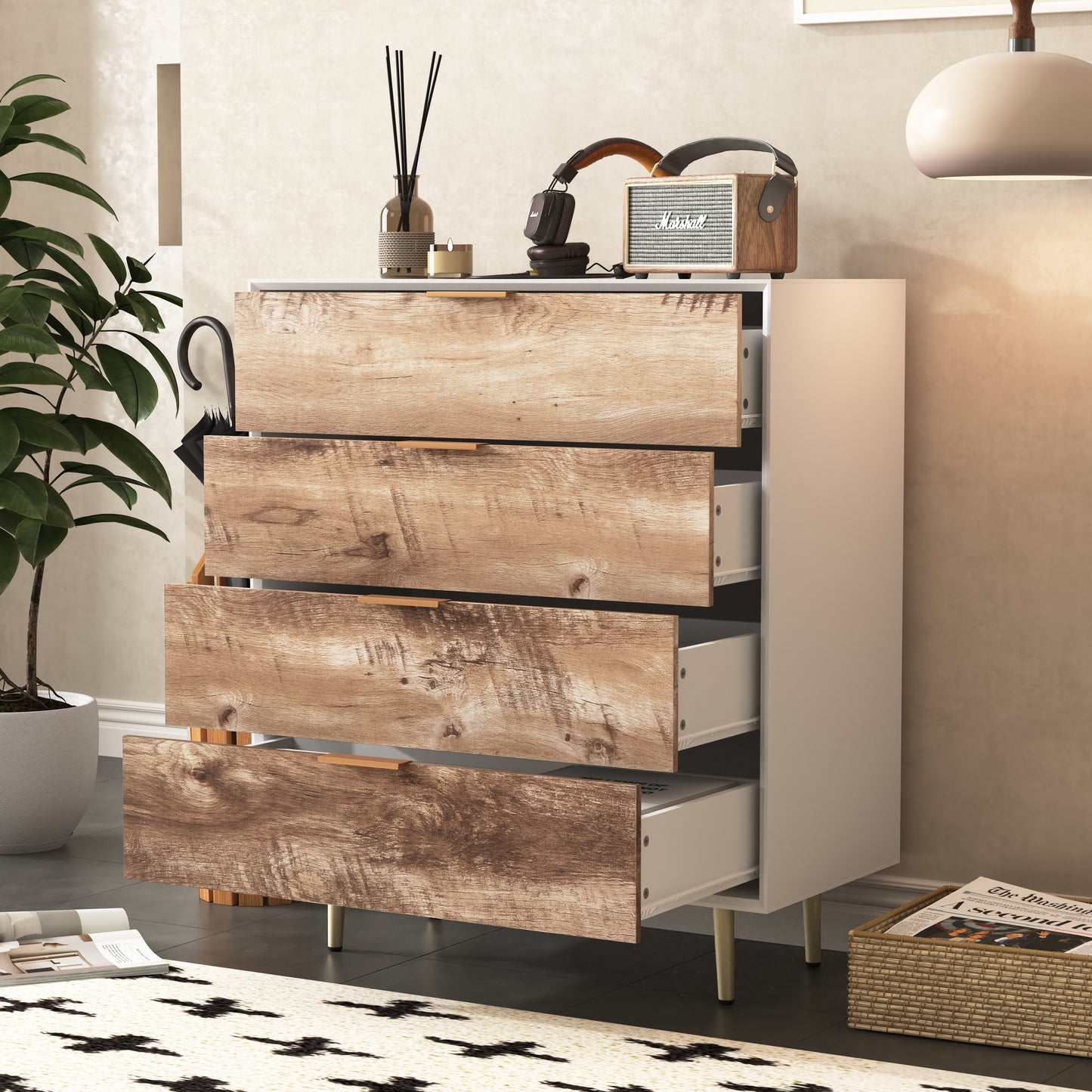 Everleigh Wooden Dresser, 4 Drawer
