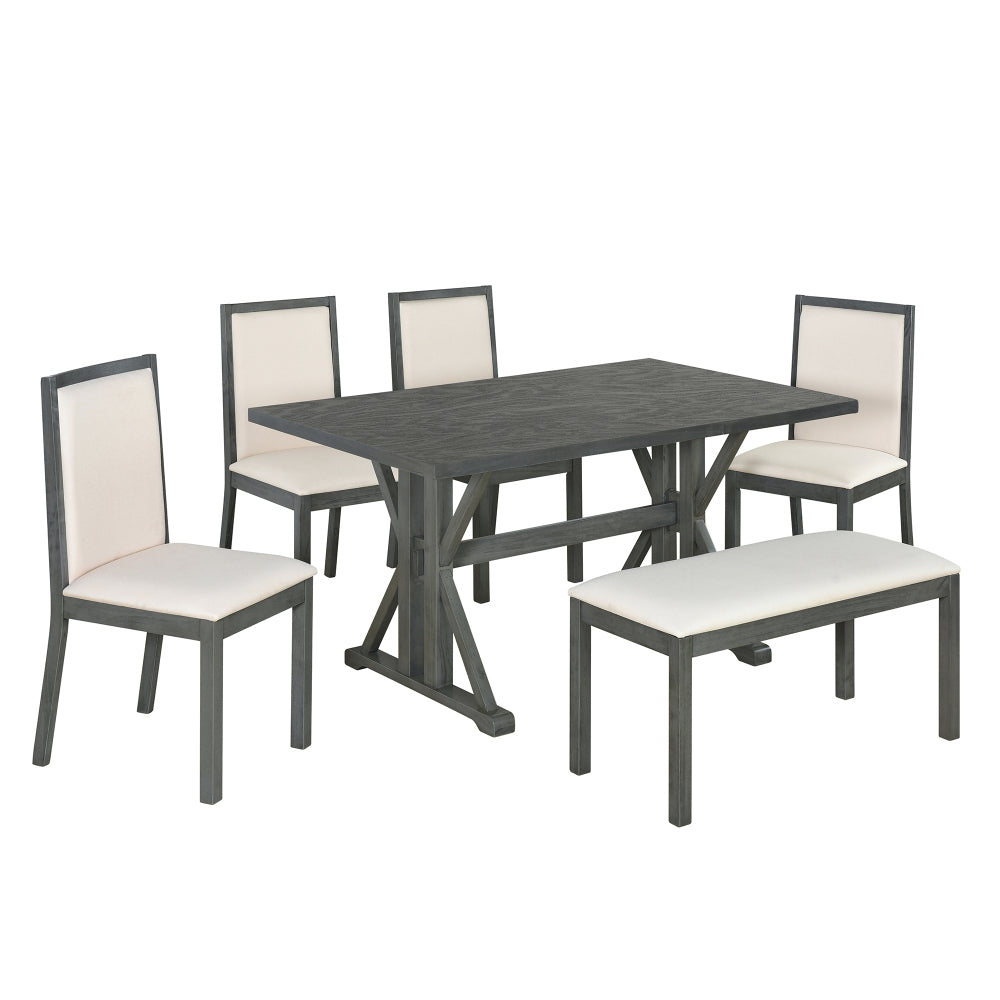 Valencia Dining Set, Set of 6 (Grey)