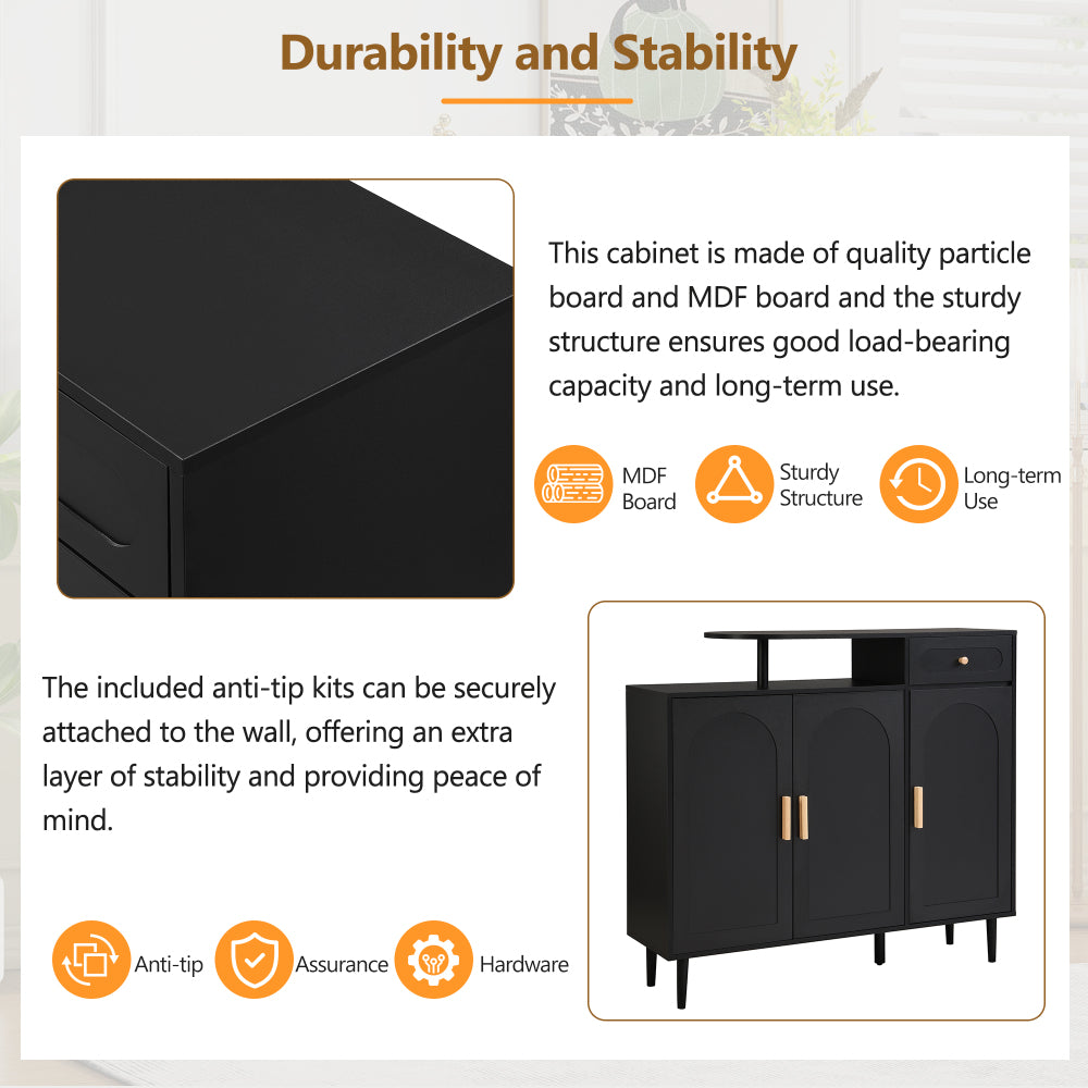 Brycen Shoe Cabinet (Black)