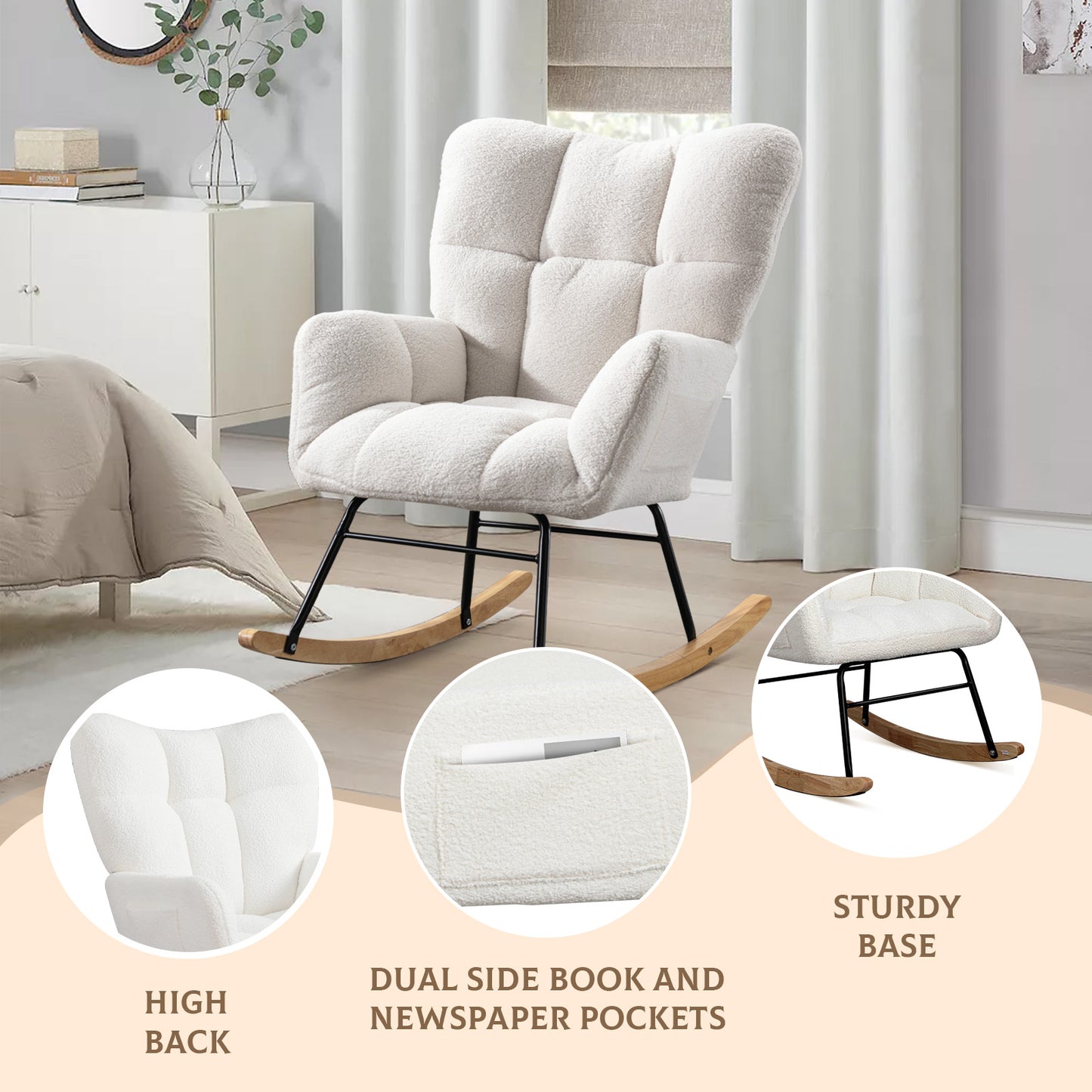 Madden Rocking Chair (White)