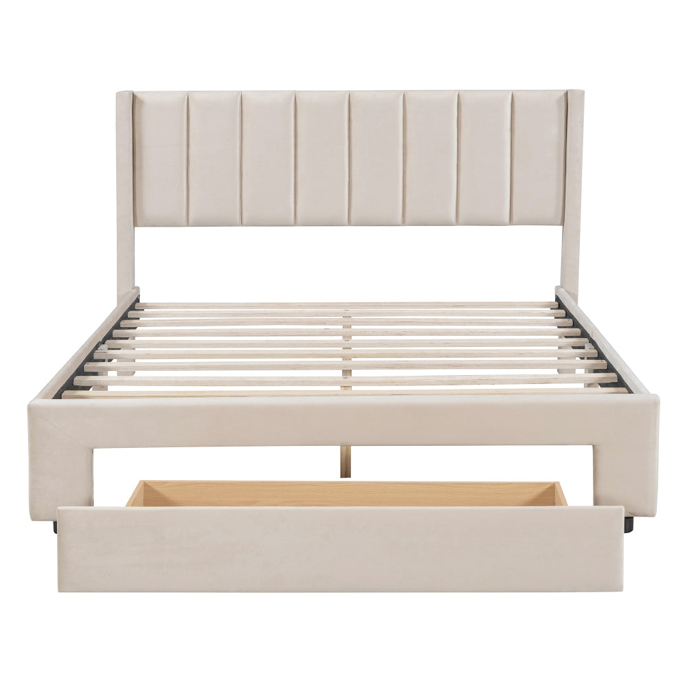 Russo Bed, Queen (Beige)