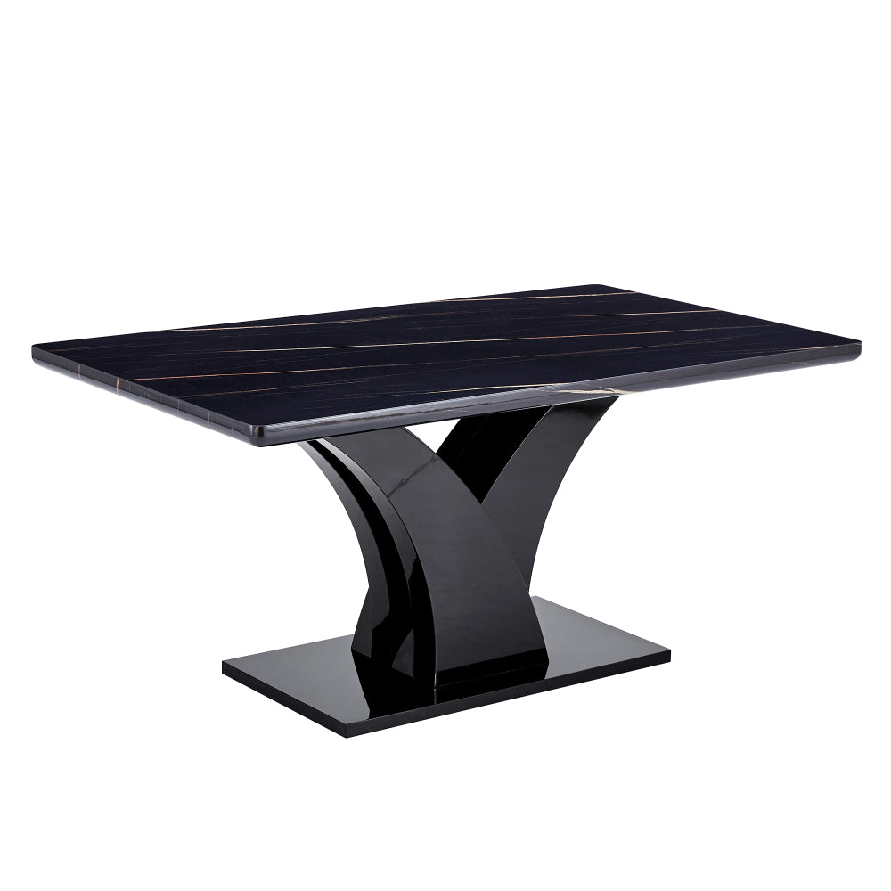 Harvey Dining Set, Set of 5 (Black)