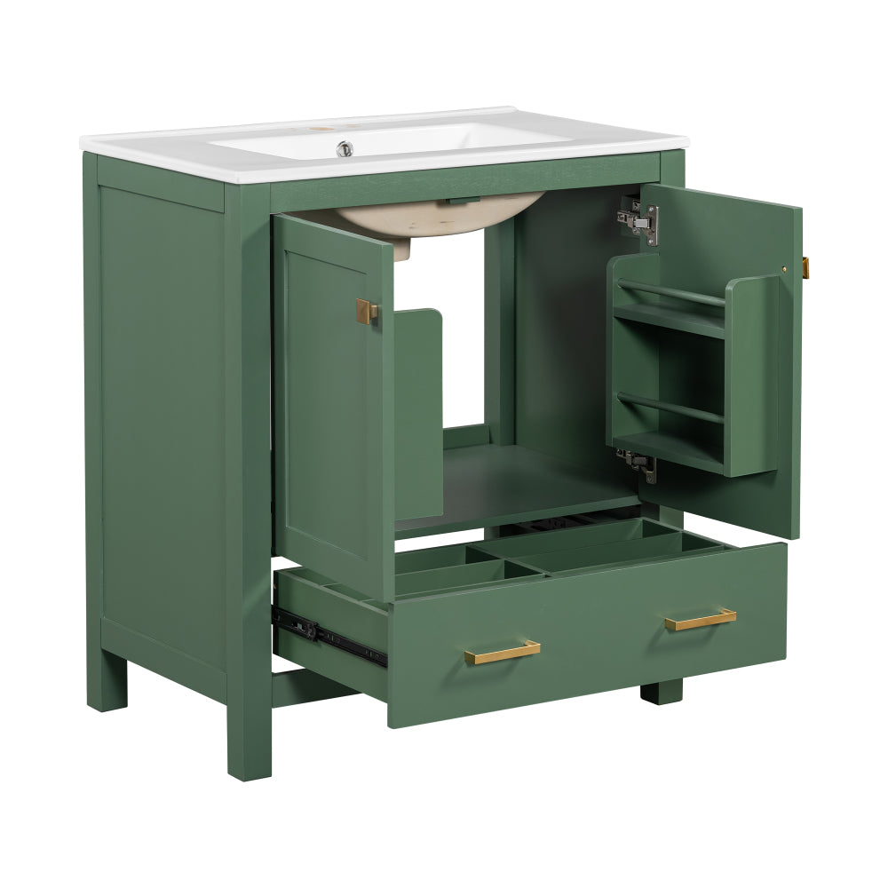 Bautista Bathroom Vanity, Green