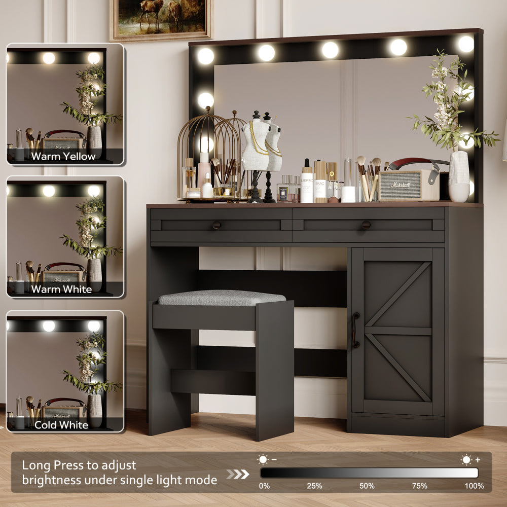 Shiloh Vanity Desk, Black