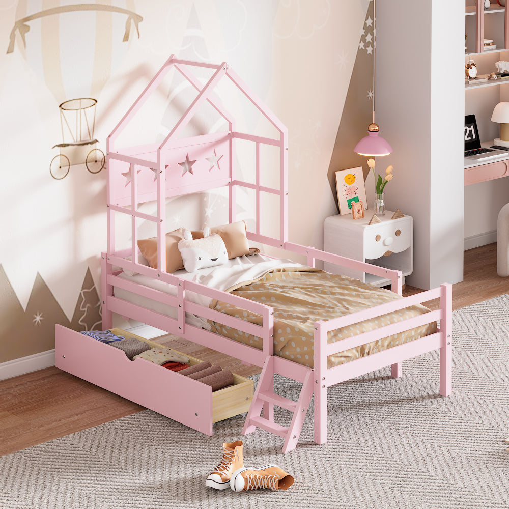 Kailey Bed Frame, Twin (Pink)