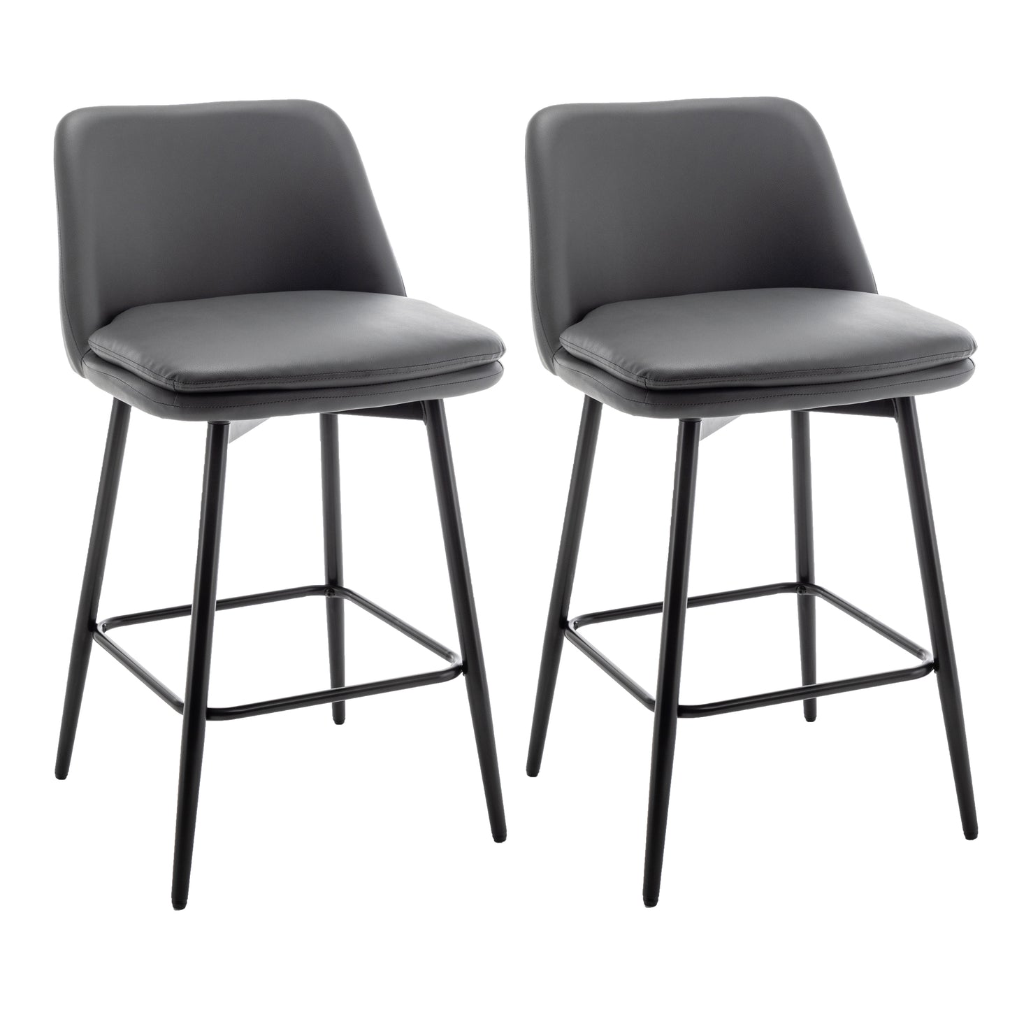 Yareli Bar Stool, Set of 2 (Gray)