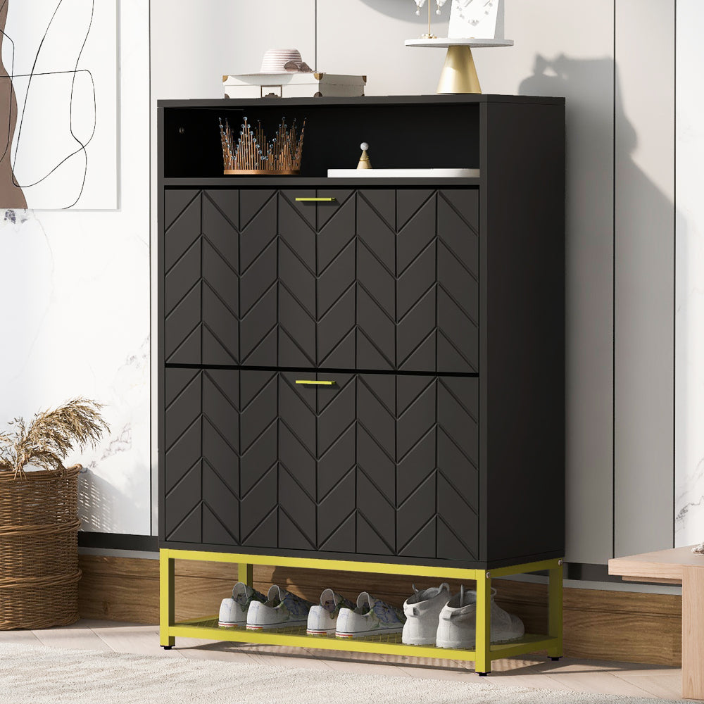 Stokes Shoe Cabinet (Black)
