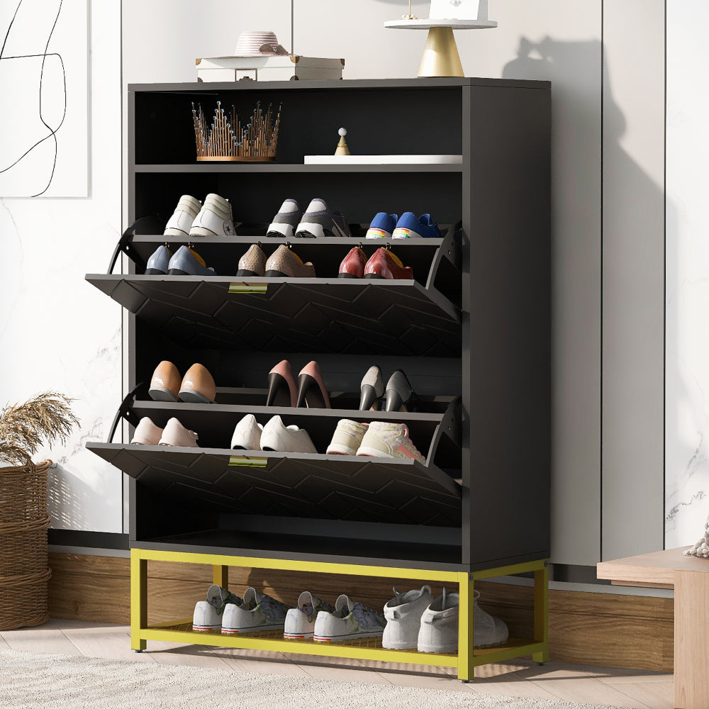 Stokes Shoe Cabinet (Black)