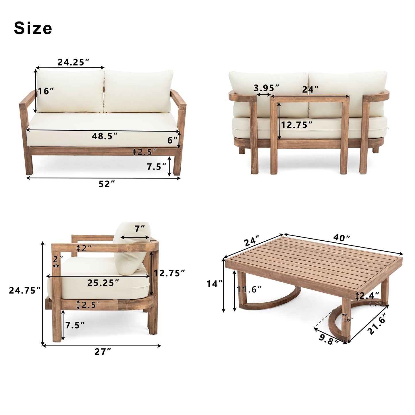 Tomas Patio Set, Set of 2