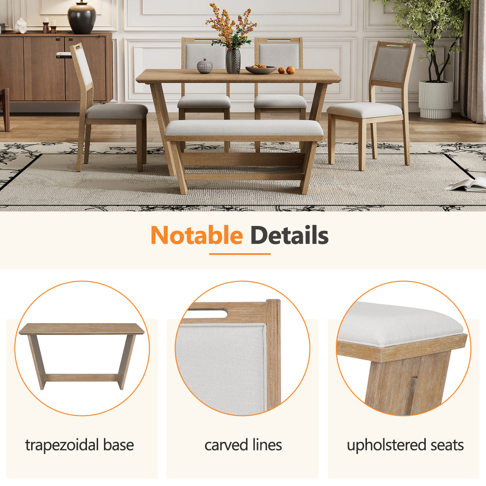 Herring Dining Set, Set of 6 (Brown)