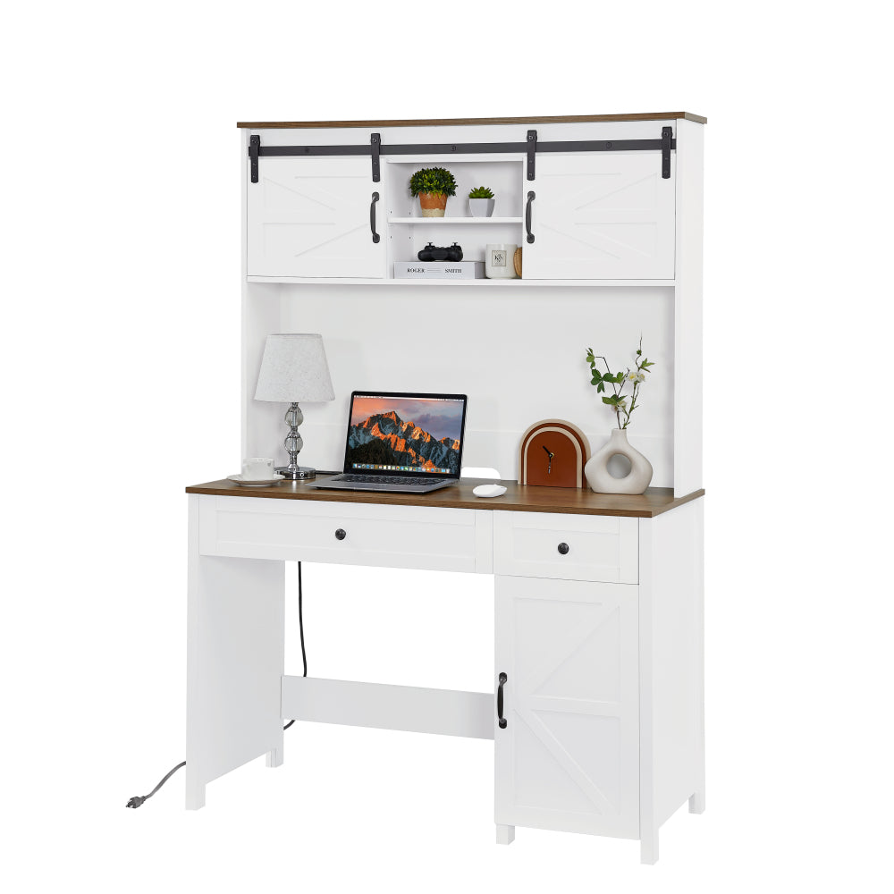 Campbell Office Desk, White