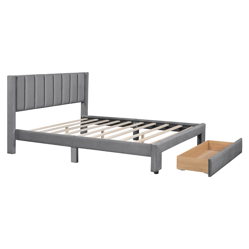 Russo Bed, Queen (Grey)