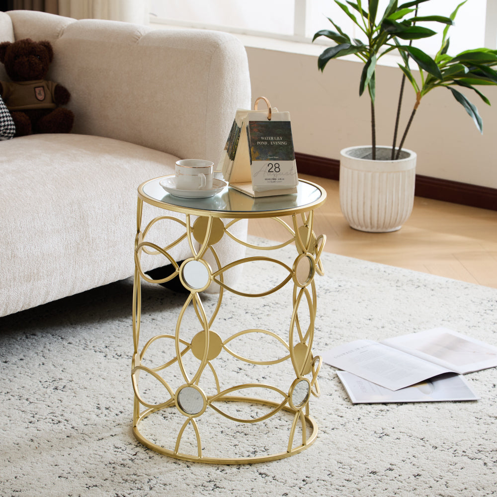 Keilani End Table, Gold