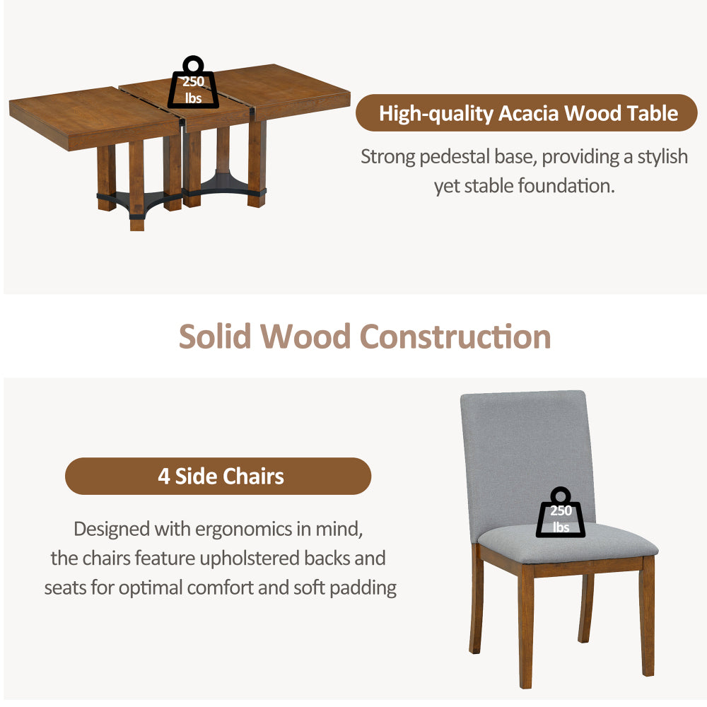 Blevins Dining Set, Set of 7 (Brown)