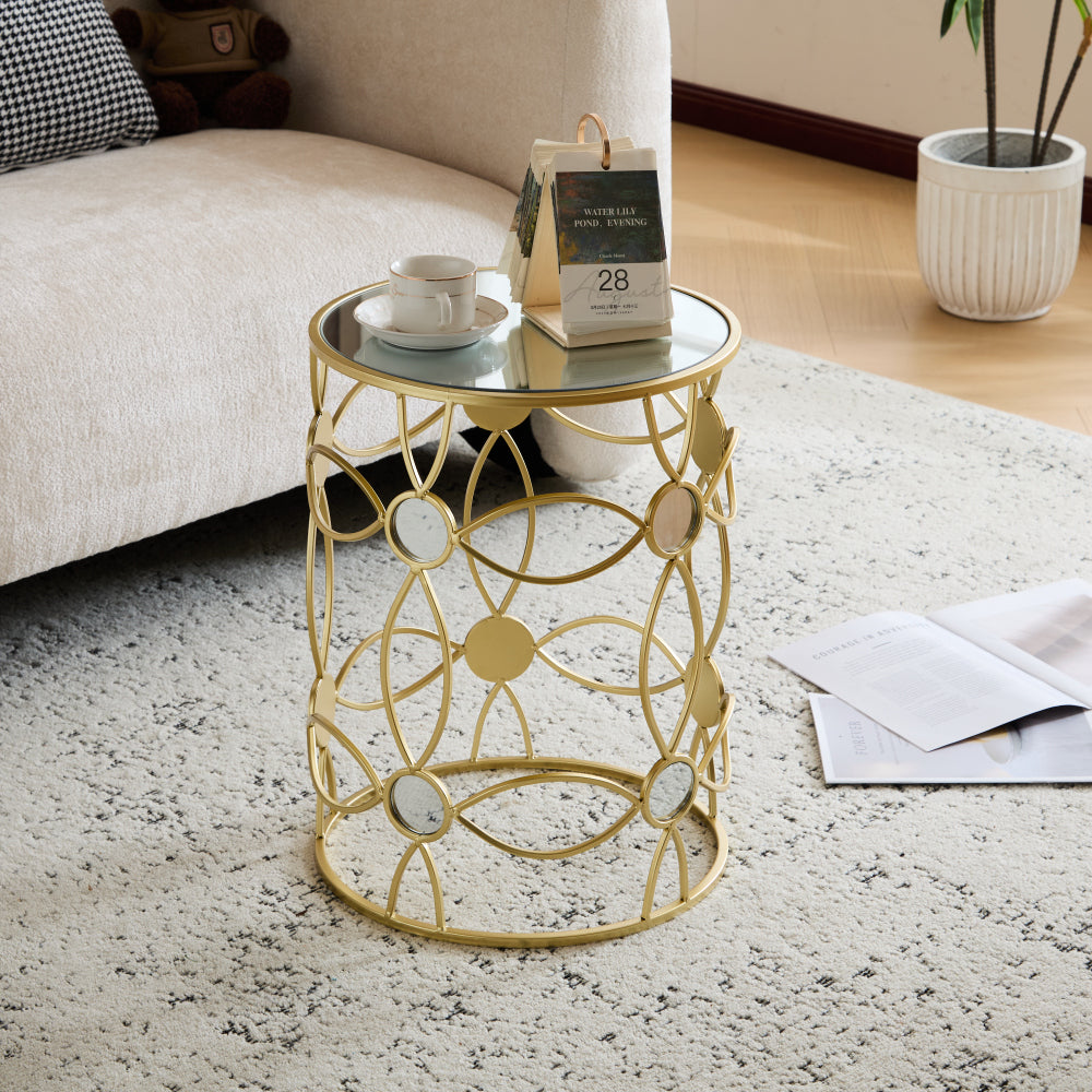 Keilani End Table, Gold