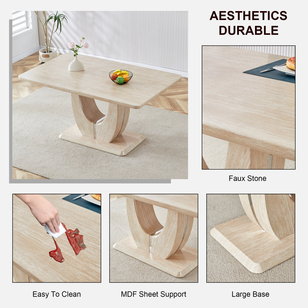 Harvey Dining Set, Set of 5 (Natural)