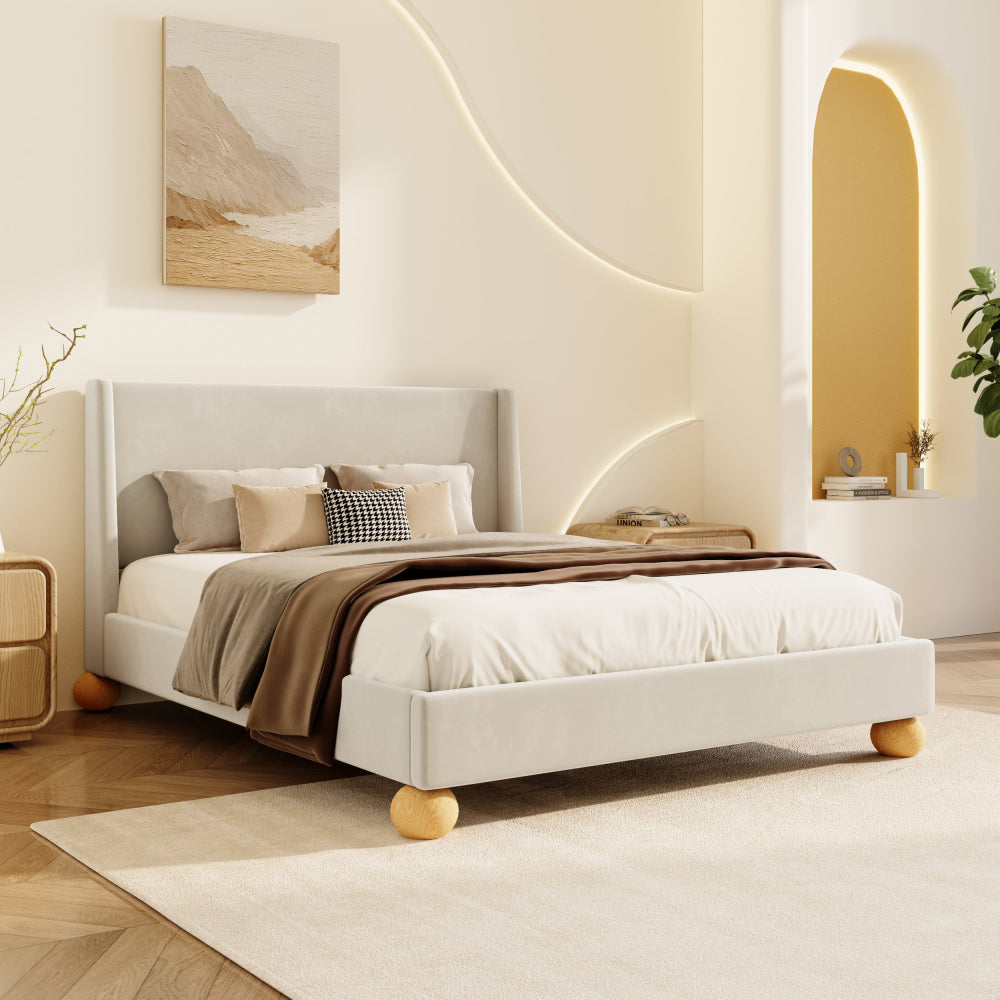 Charles Bed, King (Cream)