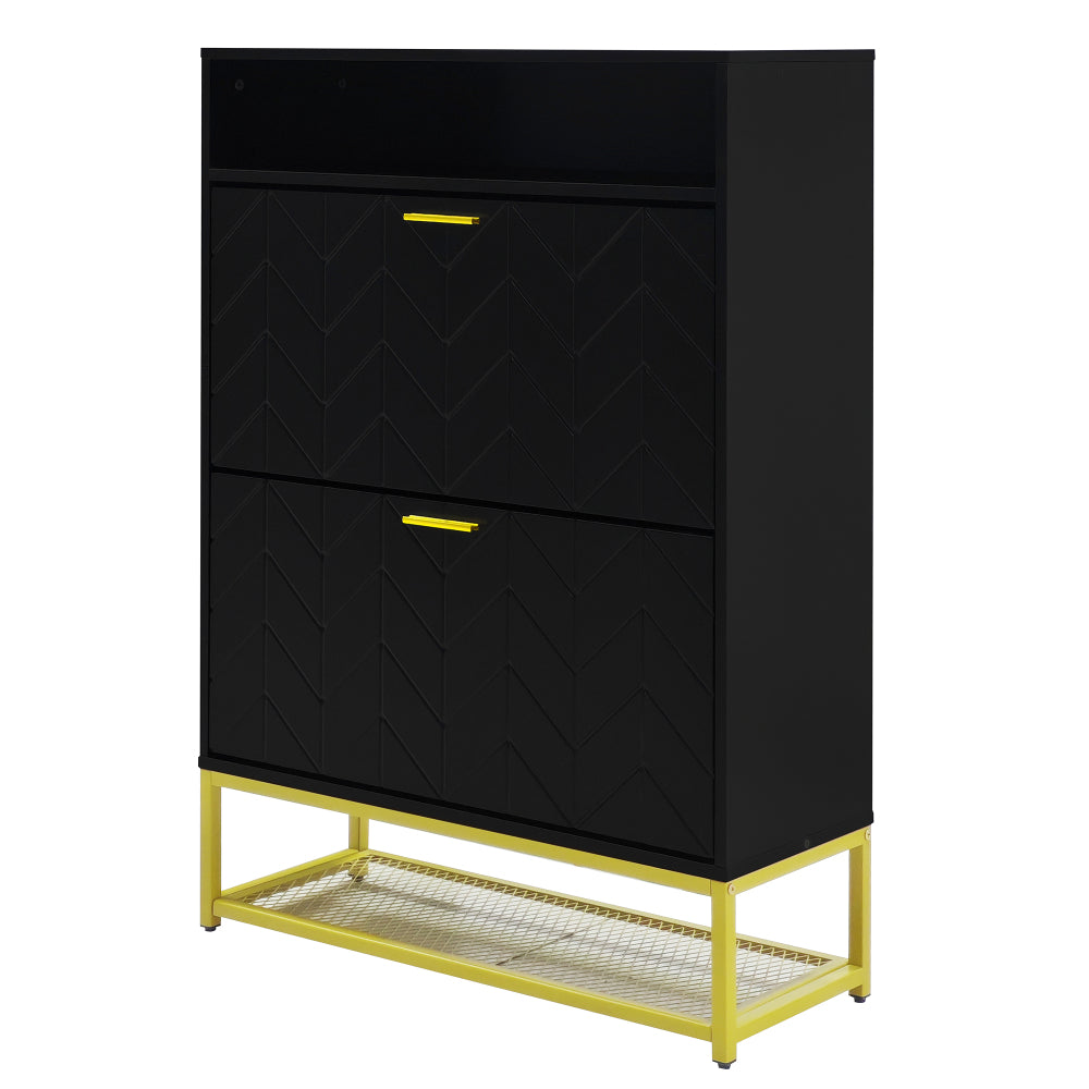 Stokes Shoe Cabinet (Black)