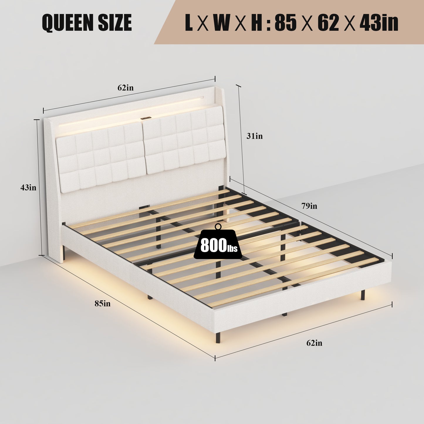 Selena Bed, Queen