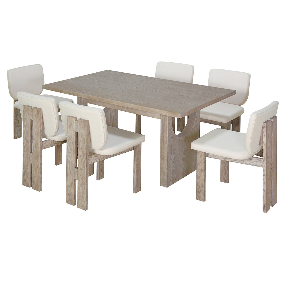 Pineda Dining Set, Set of 7 (Natural)