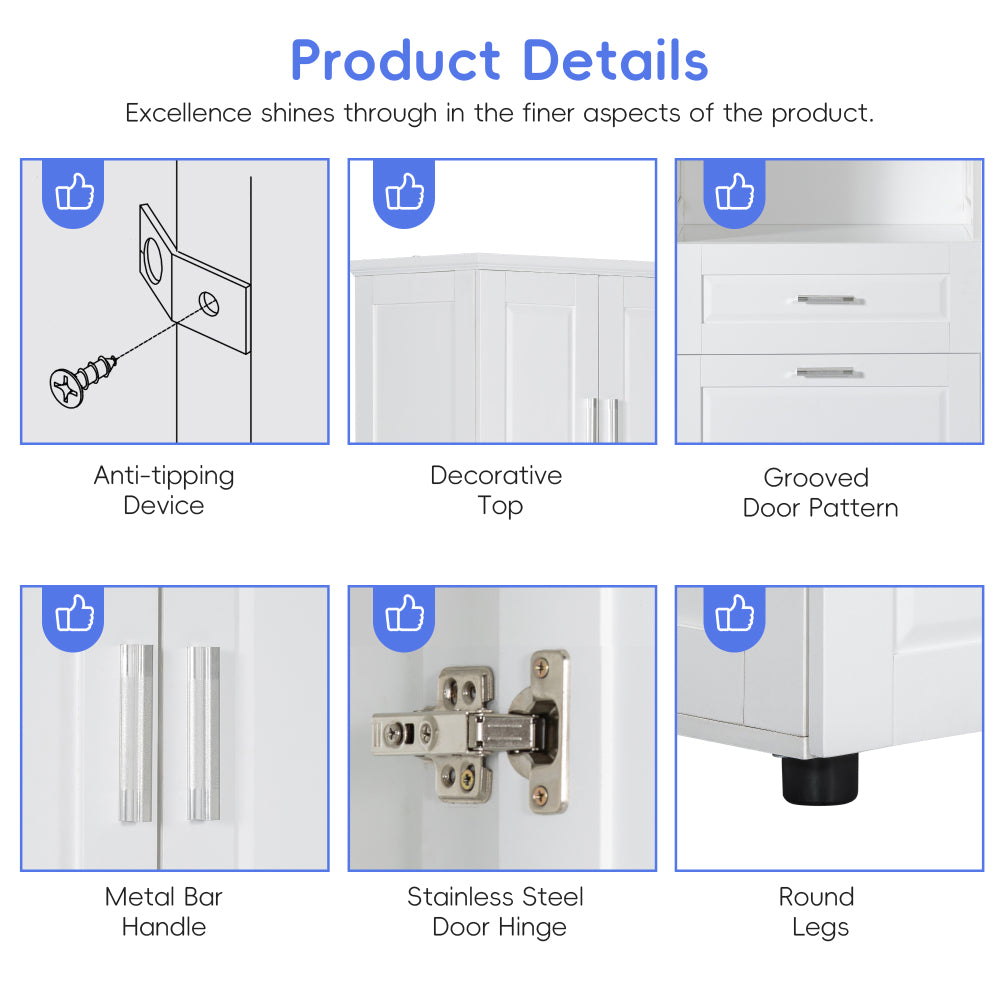 Cherry Bathroom Cabinet (White)