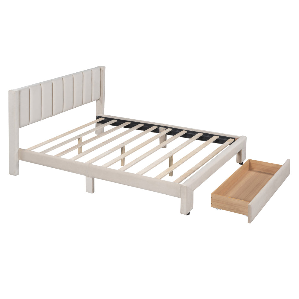 Russo Bed, Queen (Beige)