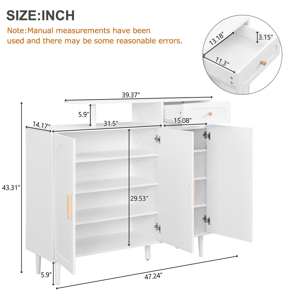 Brycen Shoe Cabinet (White)
