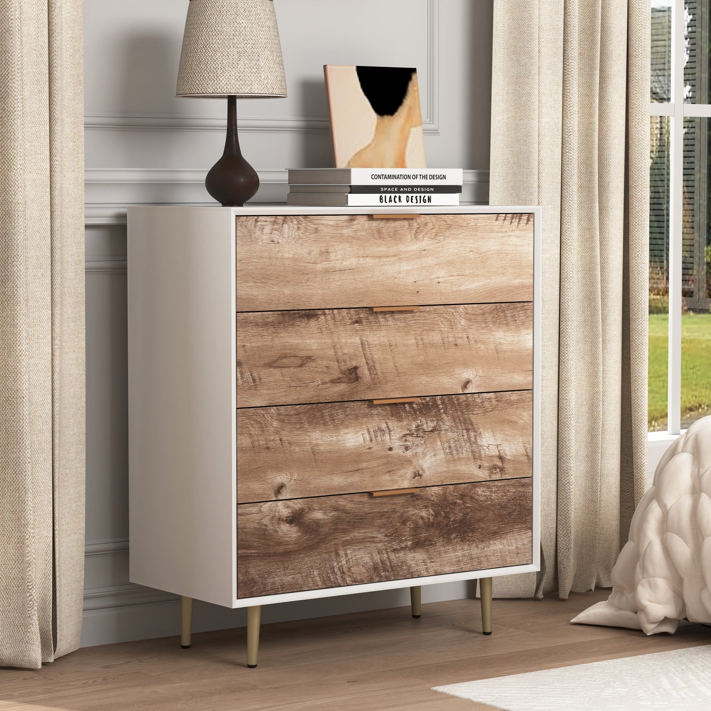 Everleigh Wooden Dresser, 4 Drawer