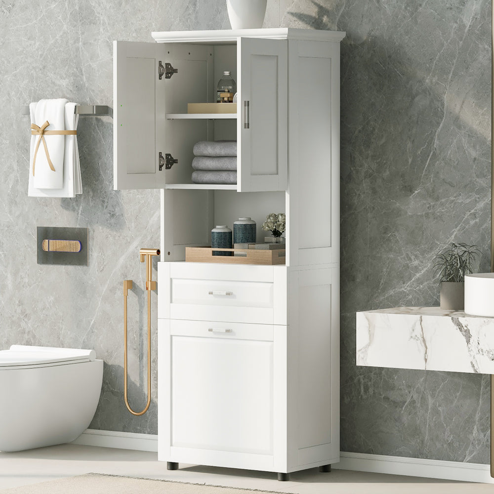 Cherry Bathroom Cabinet (White)