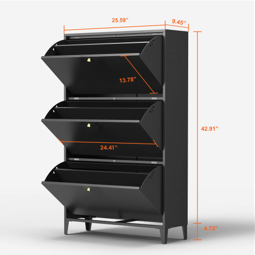 Merritt Shoe Cabinet (Black)