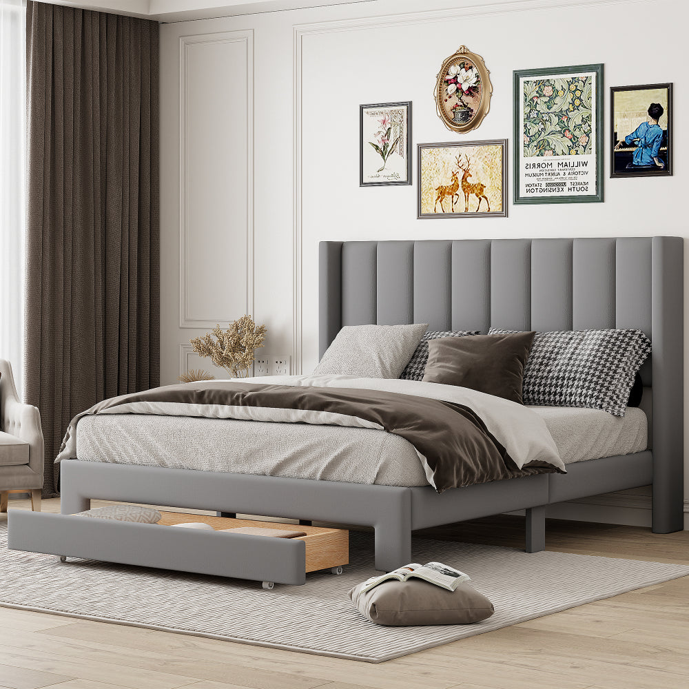 Russo Bed, Queen (Grey)