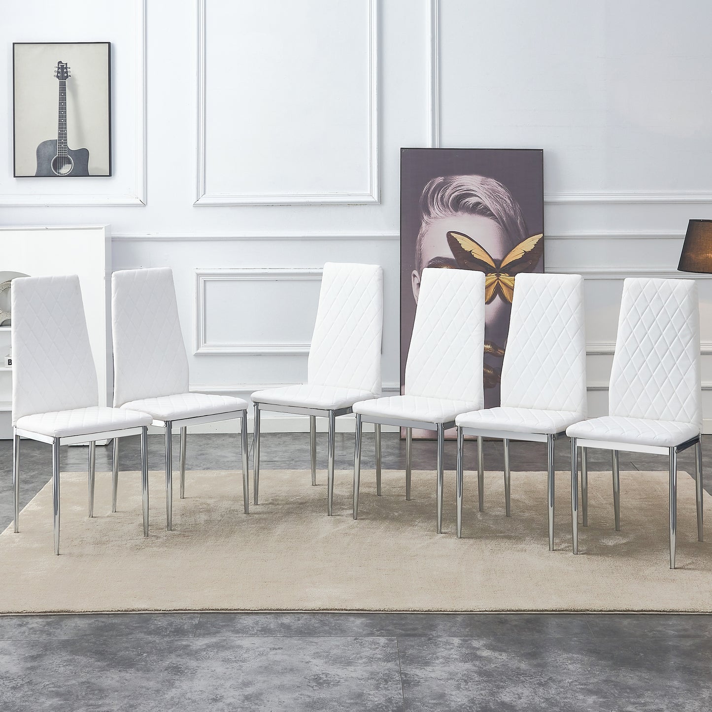 Gordon Dining Chair, Set of 6 (White)