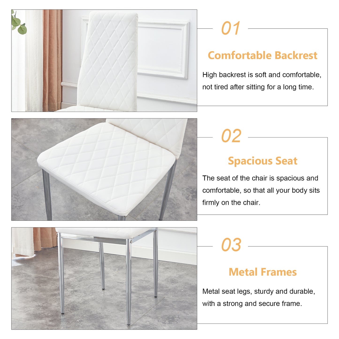 Gordon Dining Chair, Set of 4 (White)