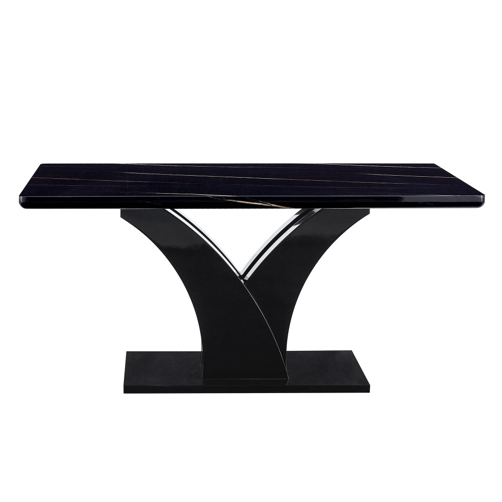Harvey Dining Set, Set of 5 (Black)