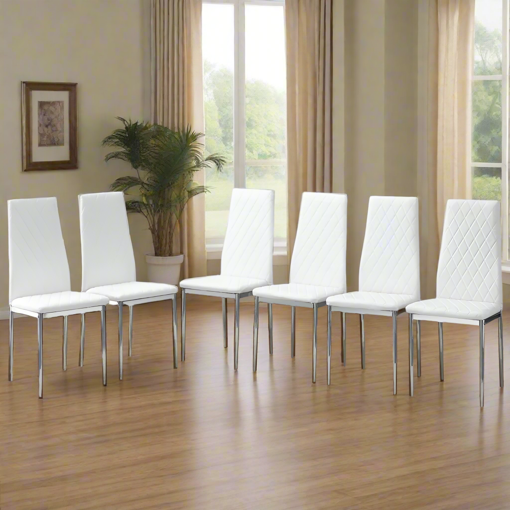 Gordon Dining Chair, Set of 6 (White)