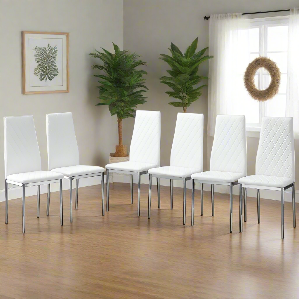 Gordon Dining Chair, Set of 6 (White)