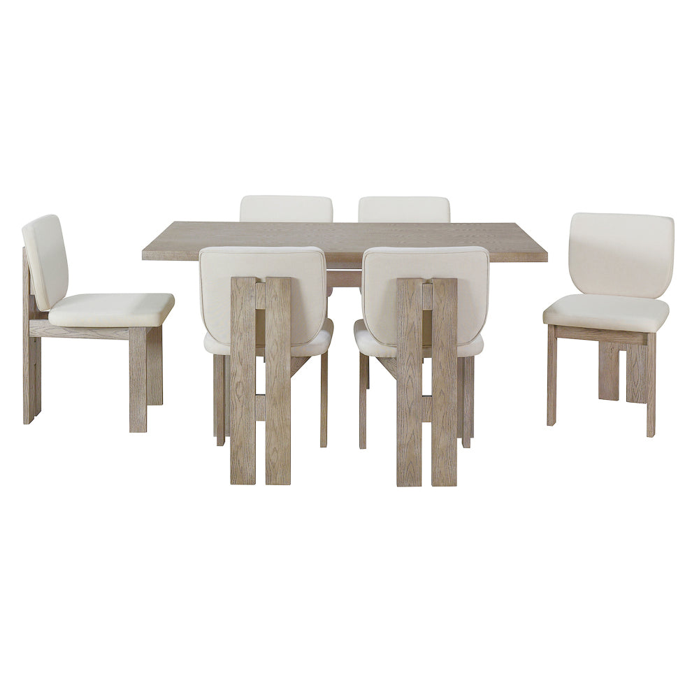 Pineda Dining Set, Set of 7 (Natural)