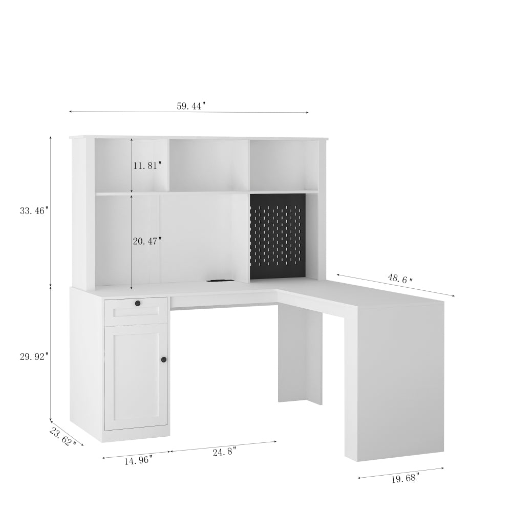 Aubriella Office Desk (White)