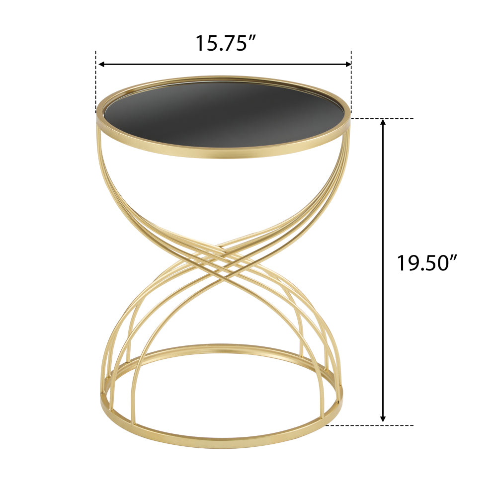 Reese End Table, Gold