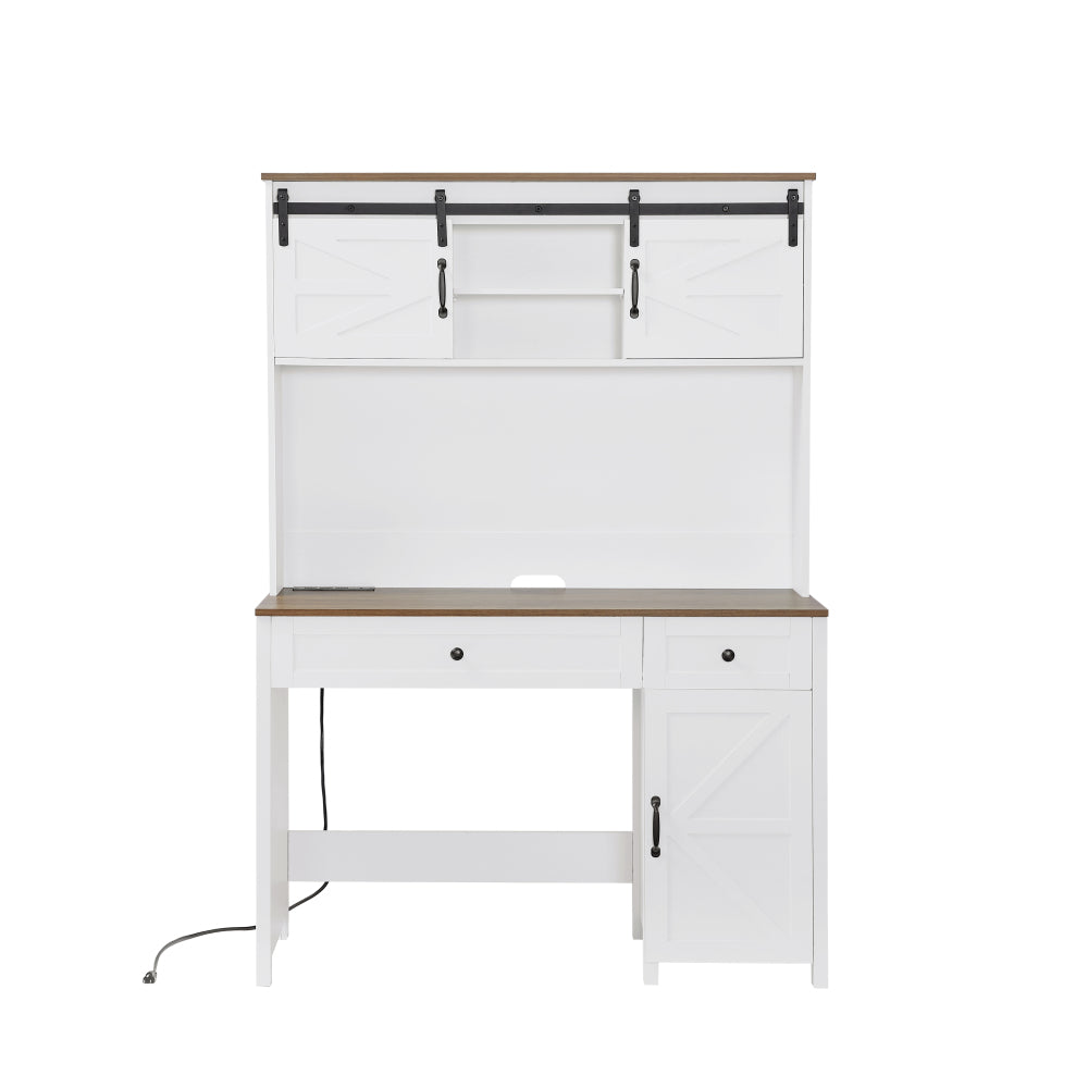 Campbell Office Desk, White