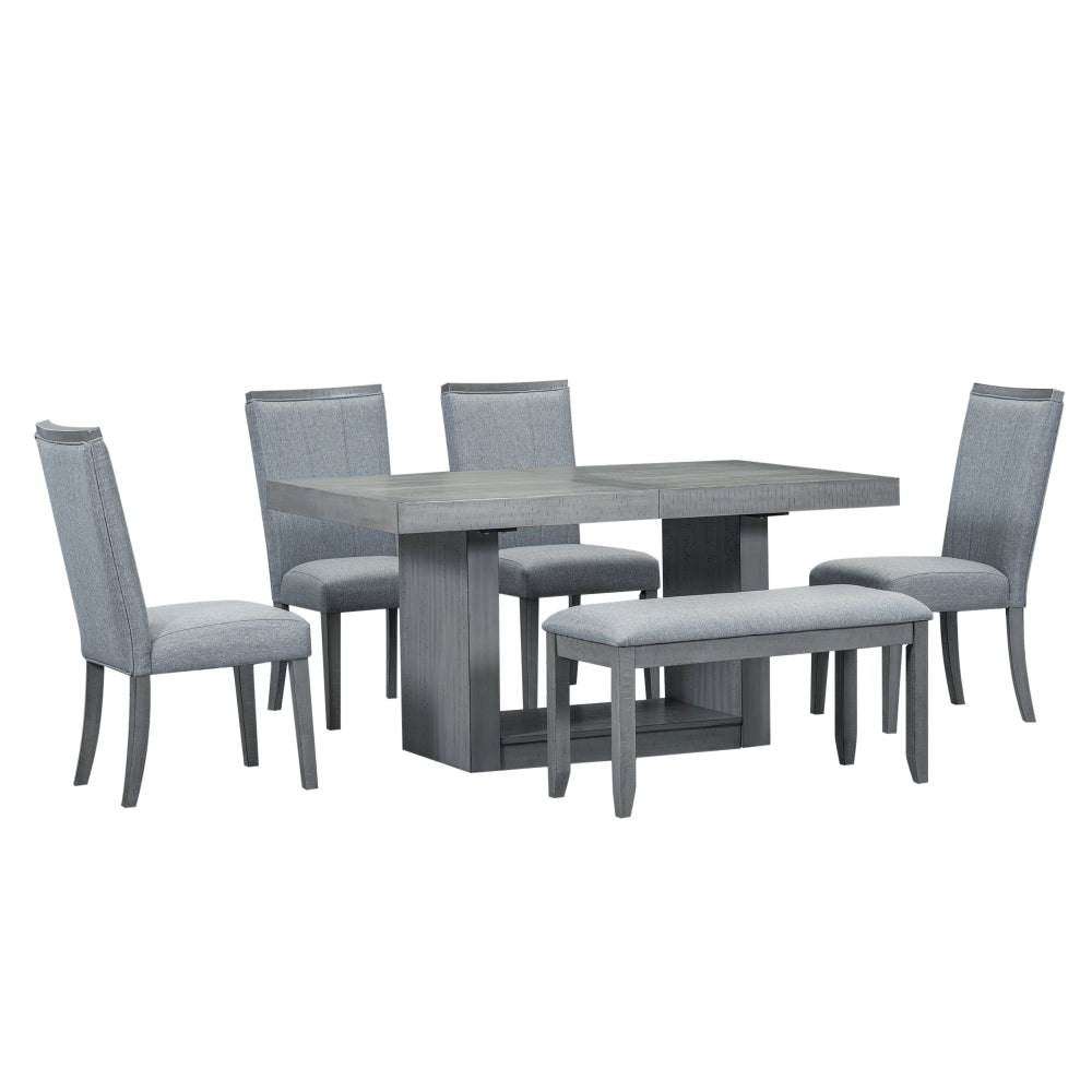 French Dining Set, Set of 6 (Grey)