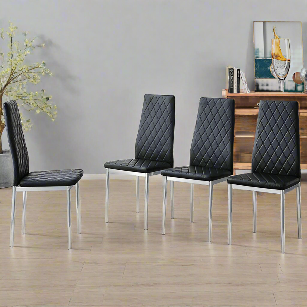 Gordon Dining Chair, Set of 4 (Black)