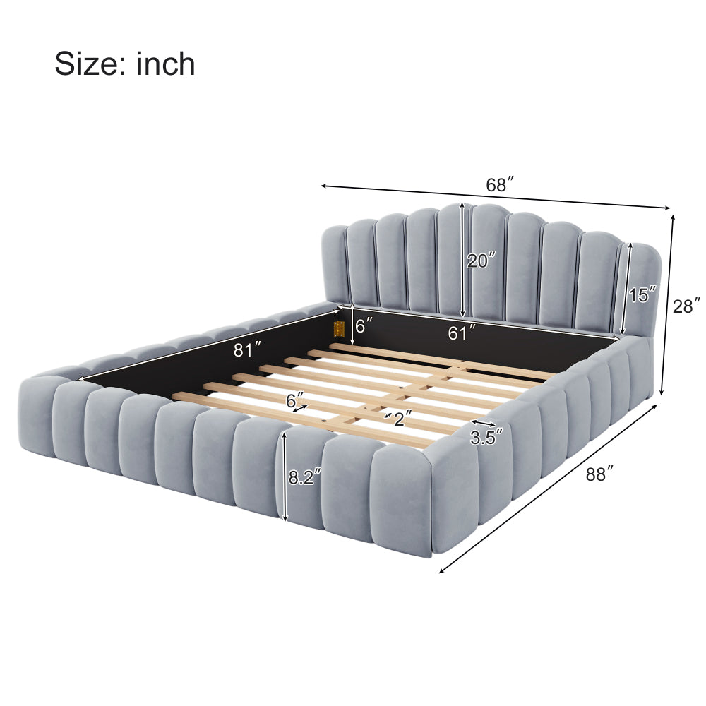 Archer Bed, Queen (Grey)