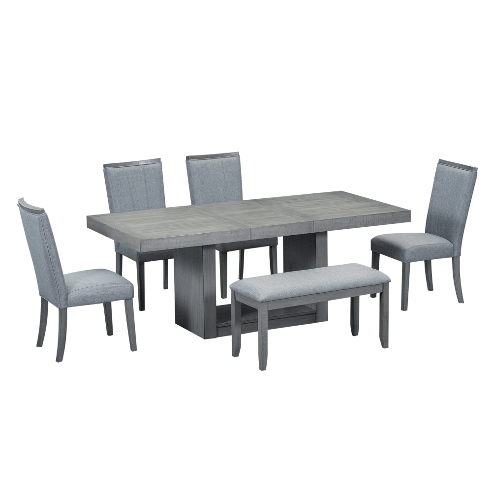French Dining Set, Set of 6 (Grey)