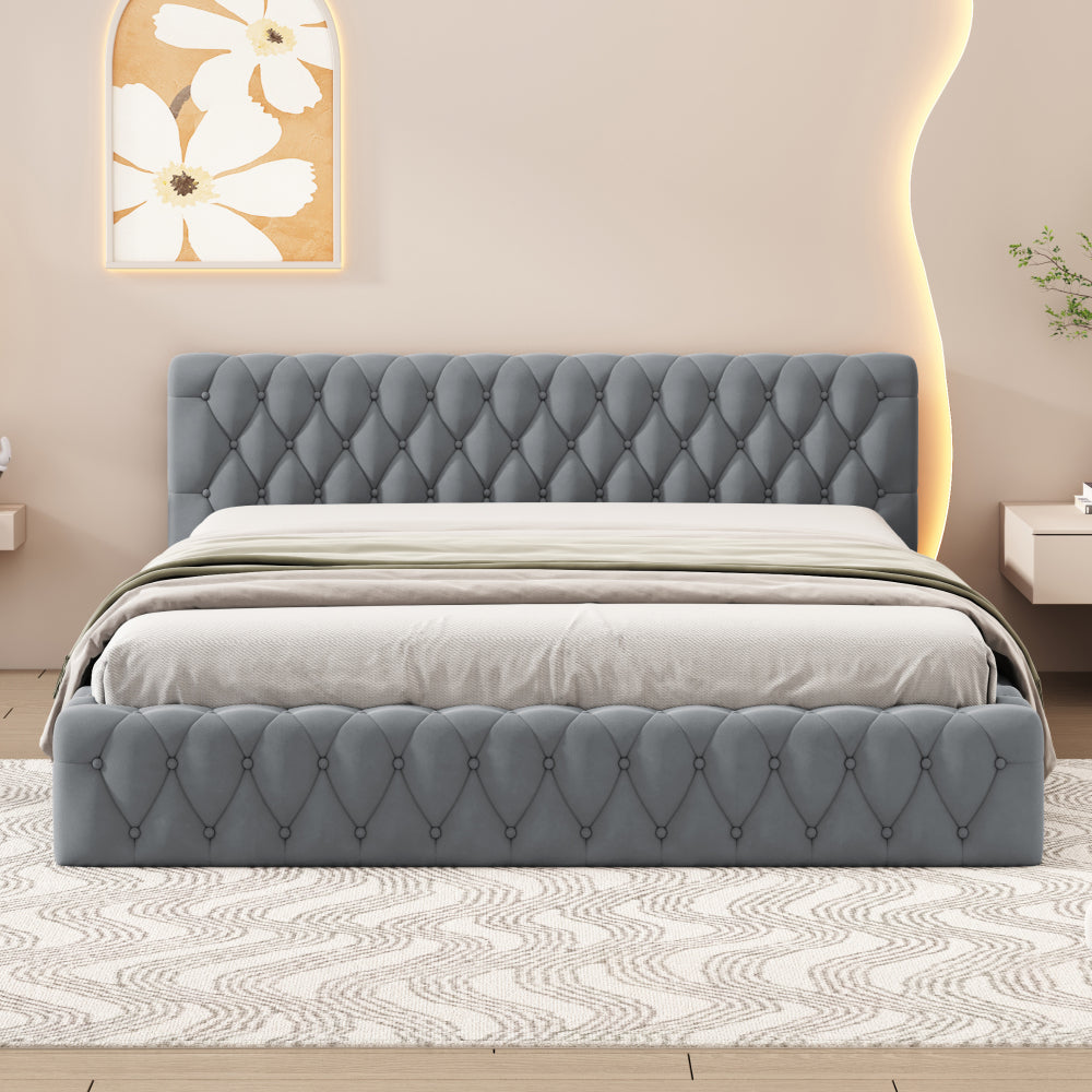 Sawyer Bed Frame, Queen (Grey)