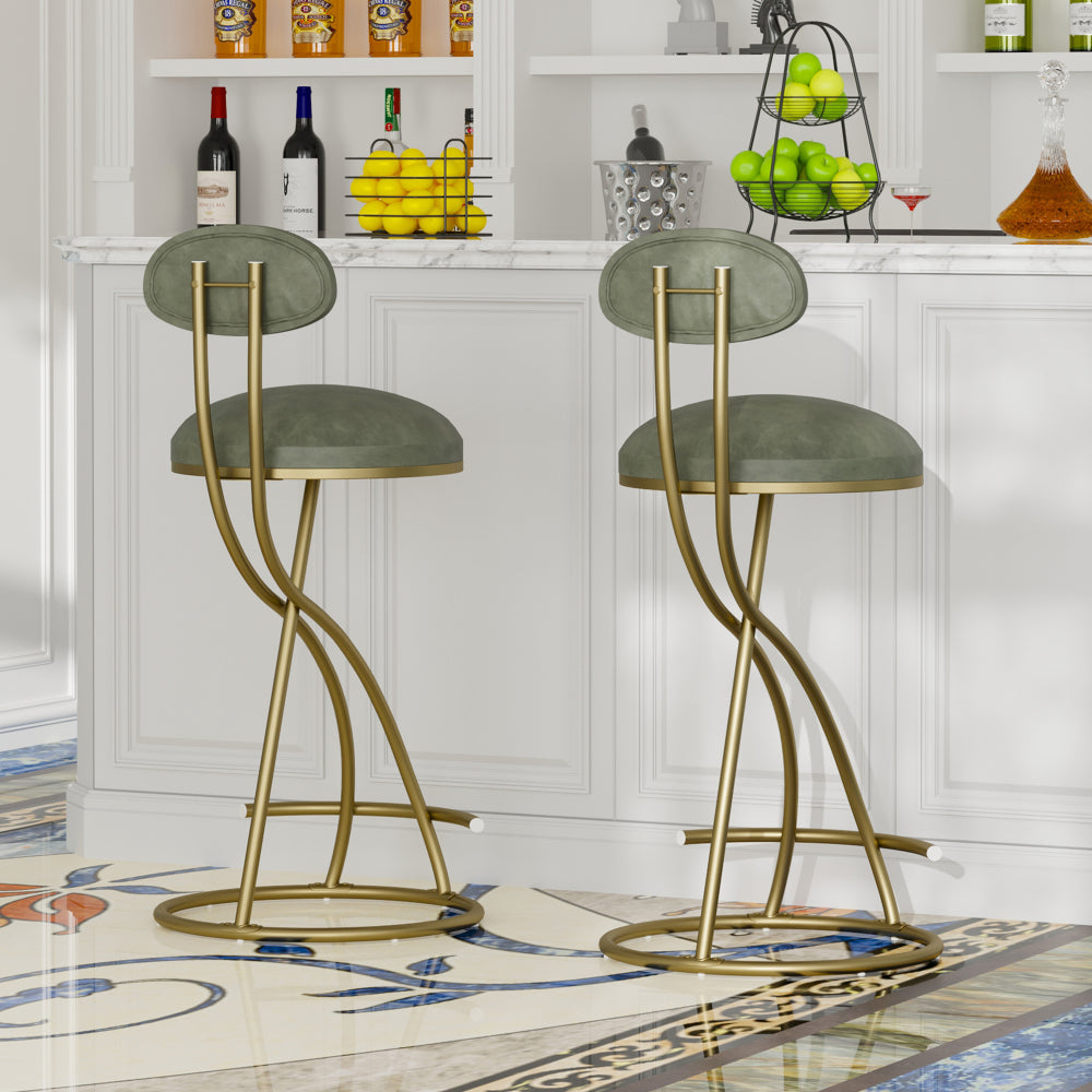 Cortez Bar Stool, Set of 2 (Green)